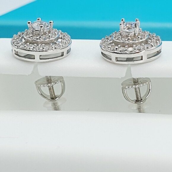 925 Sterling Silver CZ Beautiful Earrings for Women, 1USPAR4213 - Picture 2 of 11